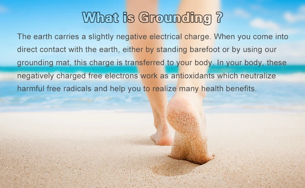35x24in Grounding Mat for Balance Energy, Pain Relief, Inflammation Reduction, Improved Sleep,Stress Reduction,Circulation Boost