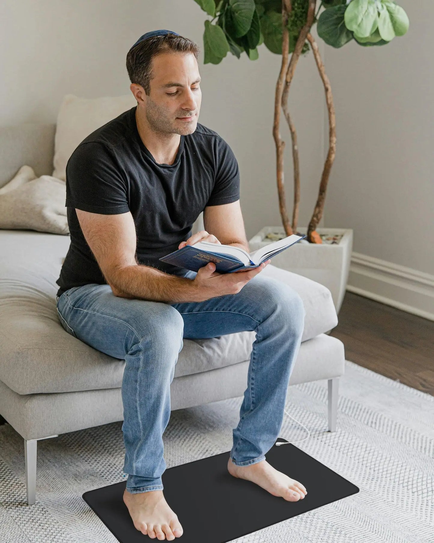 35x24in Grounding Mat for Balance Energy, Pain Relief, Inflammation Reduction, Improved Sleep,Stress Reduction,Circulation Boost